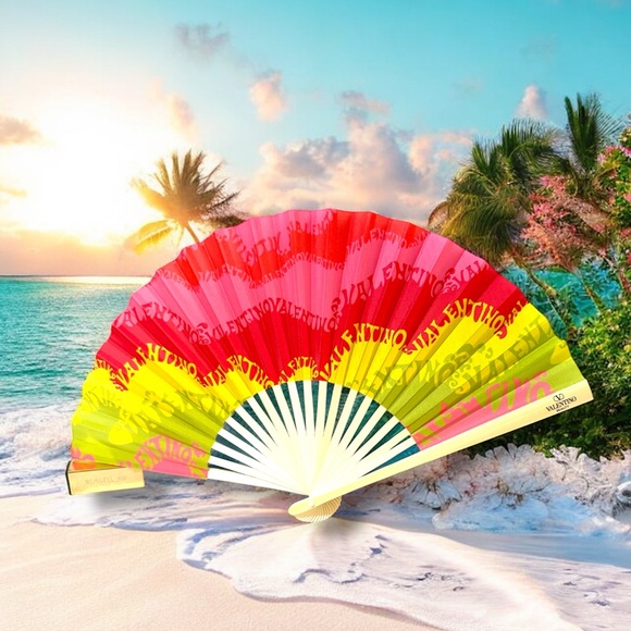 Valentino Beauty Fan (Summer Escape Colorful Wave Design) - Picture 4 of 10